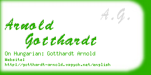 arnold gotthardt business card